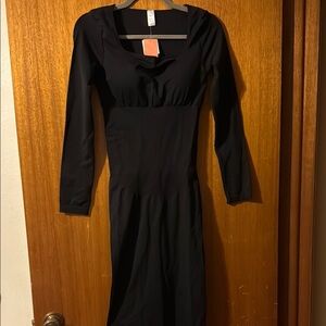 FeelinGirl Black Bodycon Long Sleeve Cocktail Dress tummy control sexy
